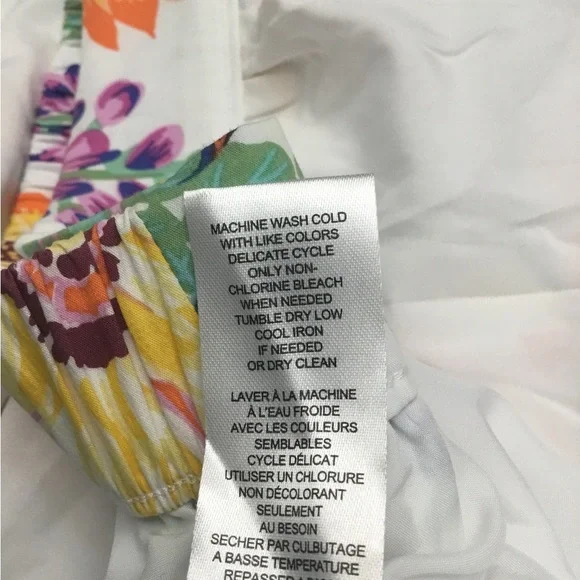 Elie Tahari White and Purple Floral Skirt - Picture 9 of 16